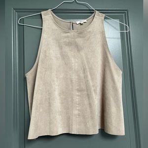 Aritzia Wilfred suede crop top